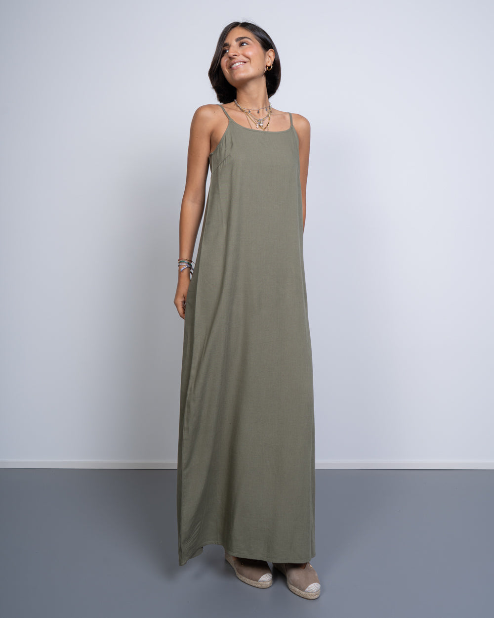 VESTITO PIA VERDE MILITARE