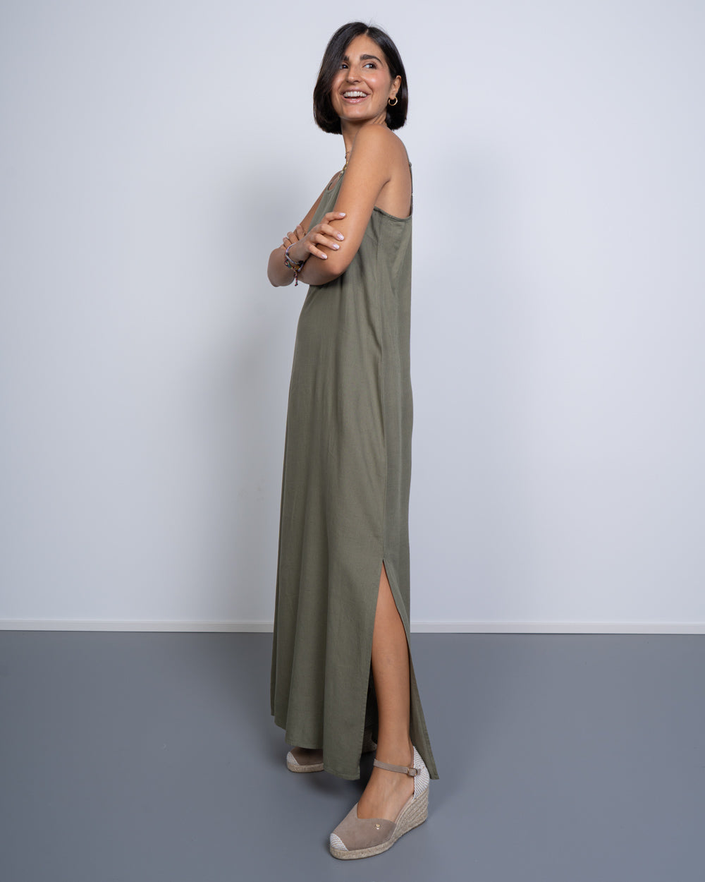 VESTITO PIA VERDE MILITARE