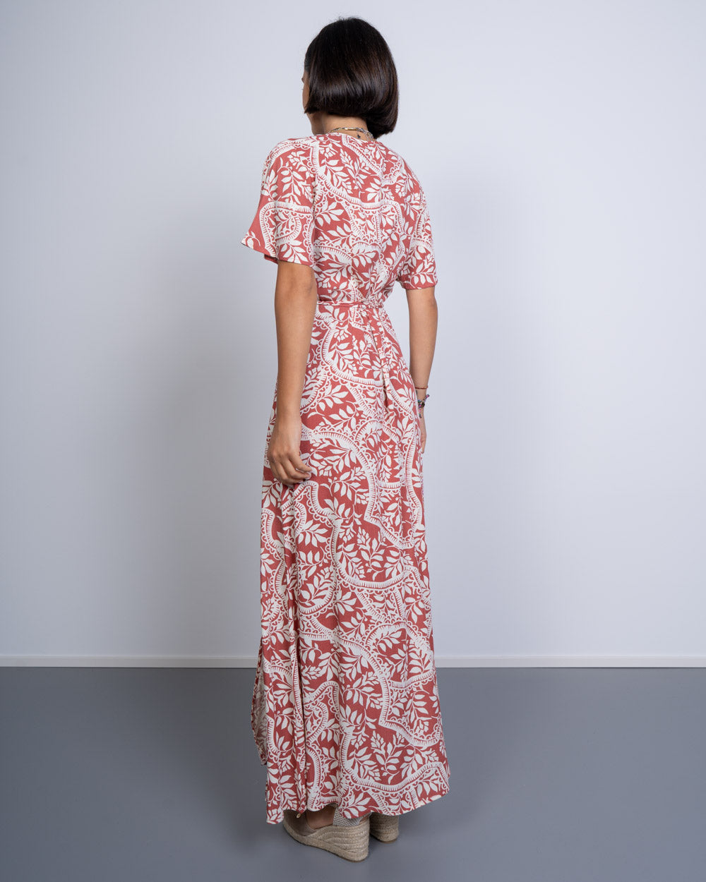 VESTITO BALI ROSSO/PANNA