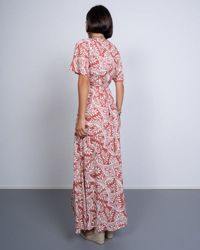 VESTITO BALI ROSSO/PANNA