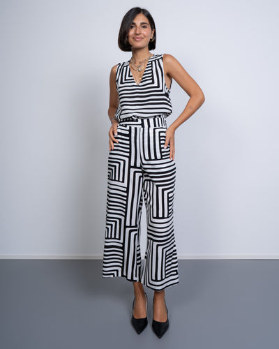 PANTALONE EASY HW NERO/PANNA
