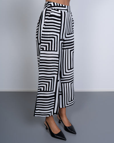 PANTALONE EASY HW NERO/PANNA