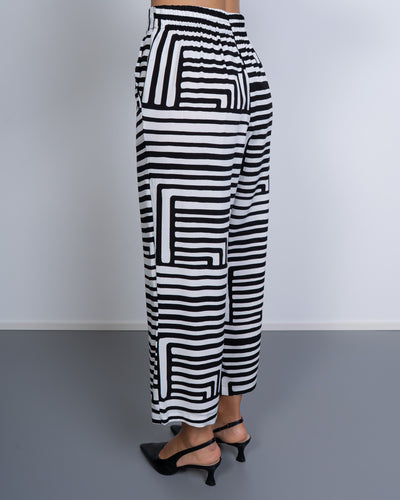 PANTALONE EASY HW NERO/PANNA