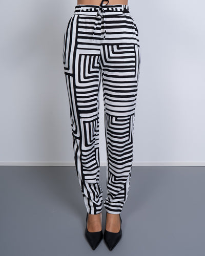 PANTALONE EASY NW NERO/PANNA