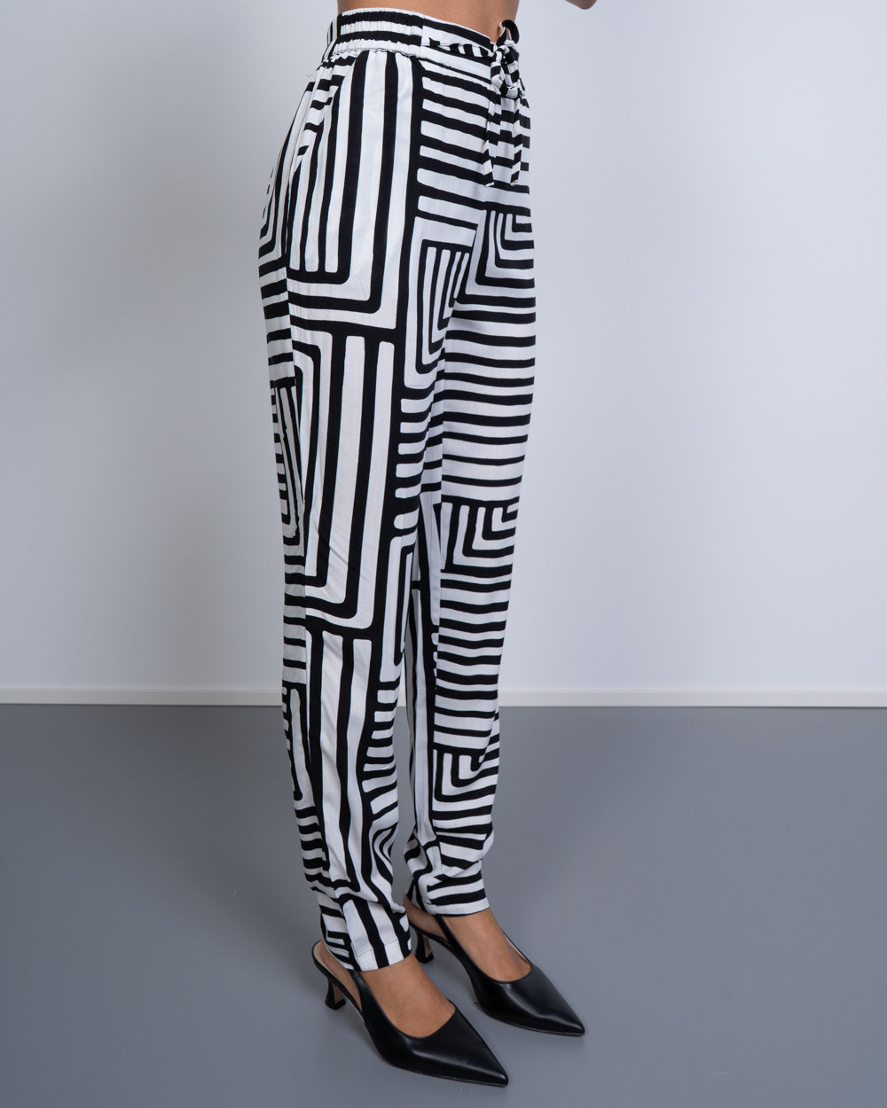 PANTALONE EASY NW NERO/PANNA