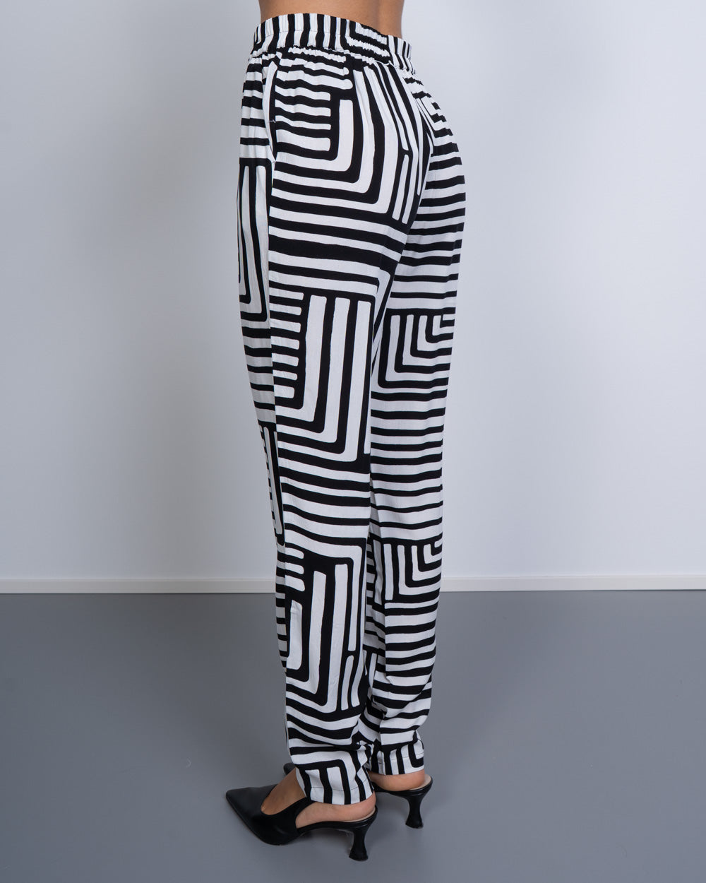 PANTALONE EASY NW NERO/PANNA