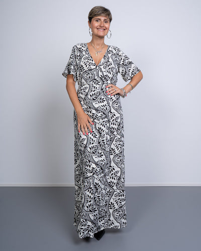 VESTITO BALI PANNA/NERO
