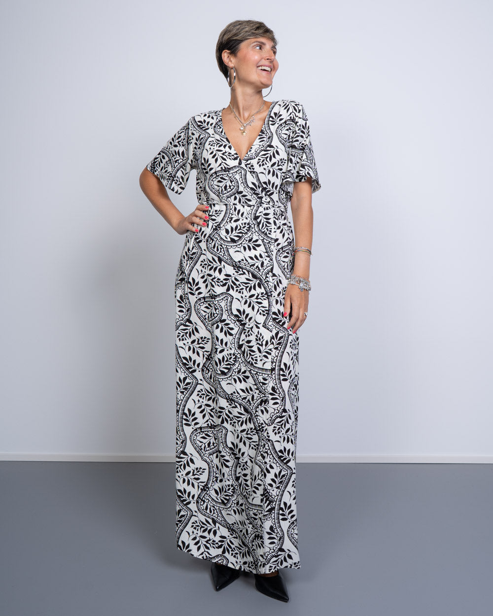 VESTITO BALI PANNA/NERO