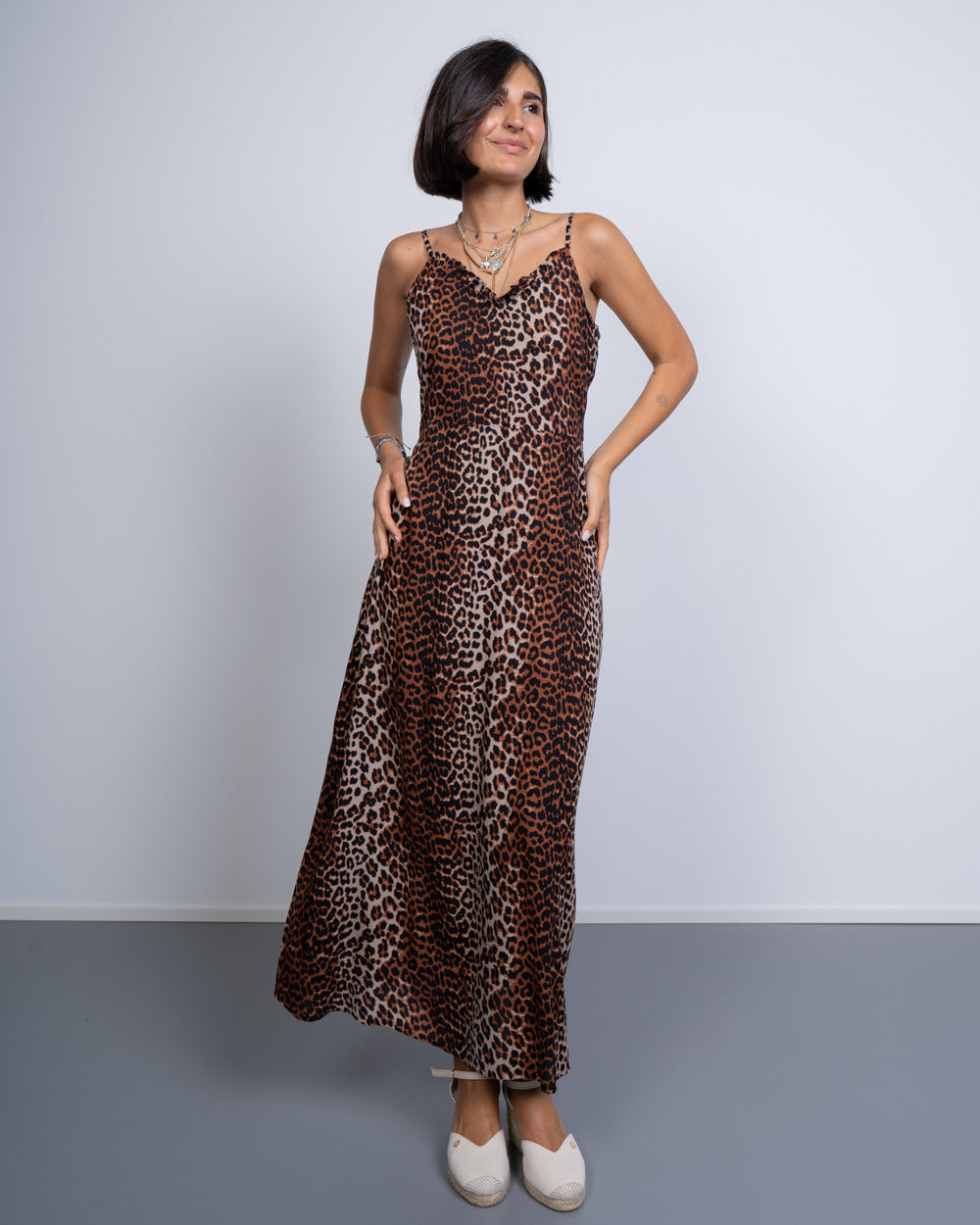 VESTITO NYA SLIP LEOPARDATO