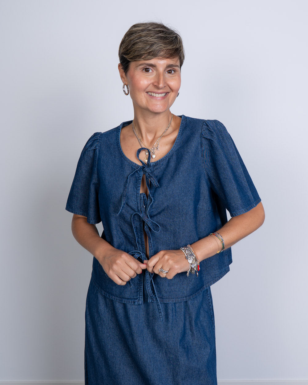 BLUSA TENIM DENIM MEDIO