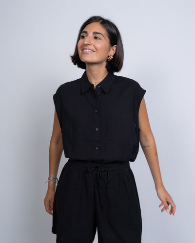 CAMICIA LINN SS NERO