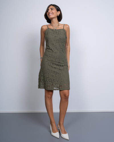 VESTITO HONEY VERDE MILITARE