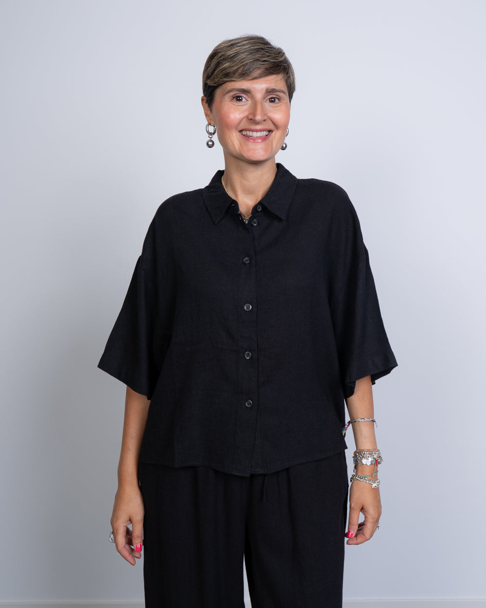 CAMICIA LINN NERO