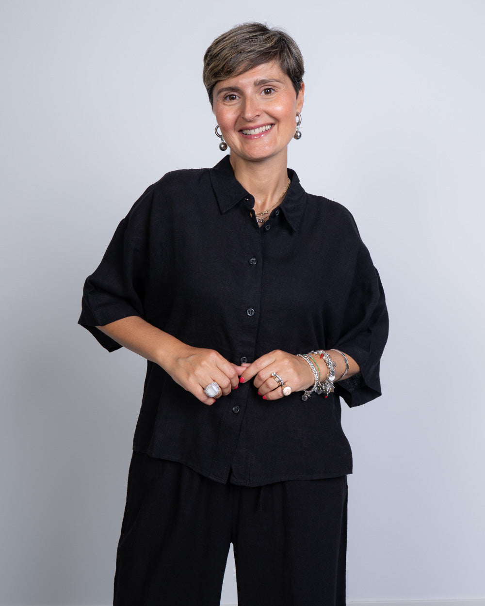 CAMICIA LINN NERO