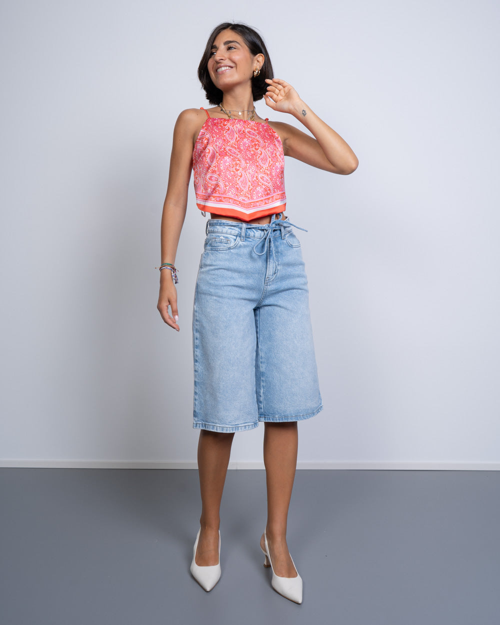 BERMUDA SELMA DENIM CHIARO