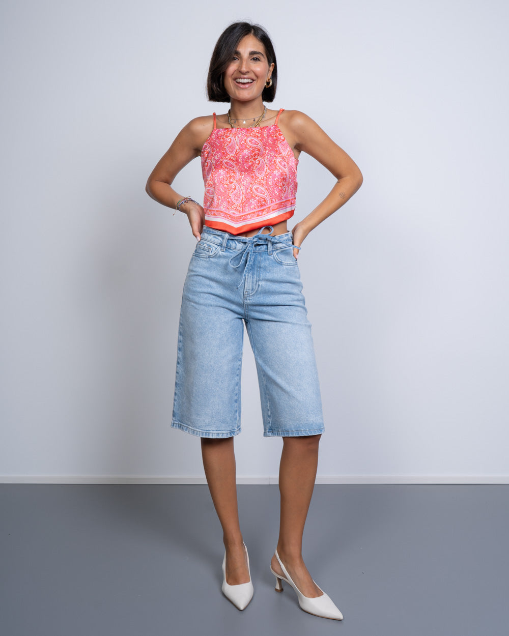 BERMUDA SELMA DENIM CHIARO