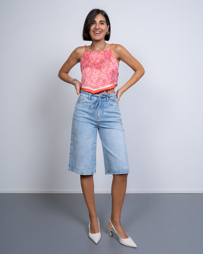 BERMUDA SELMA DENIM CHIARO