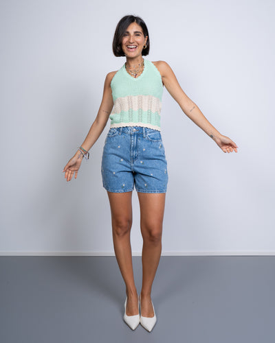 SHORT SKY DENIM CHIARO