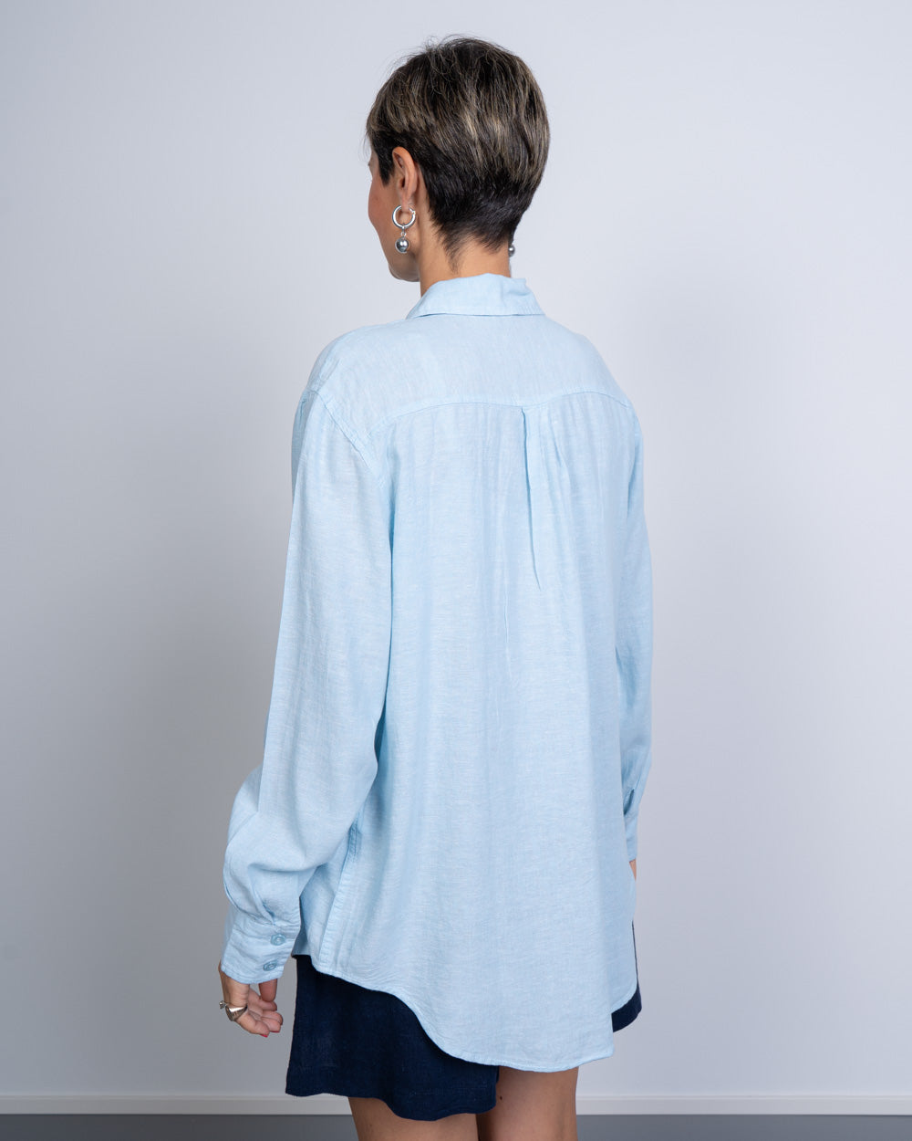 CAMICIA LINN LS BLU