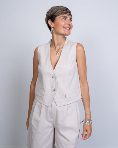 GILET TIKI AVORIO