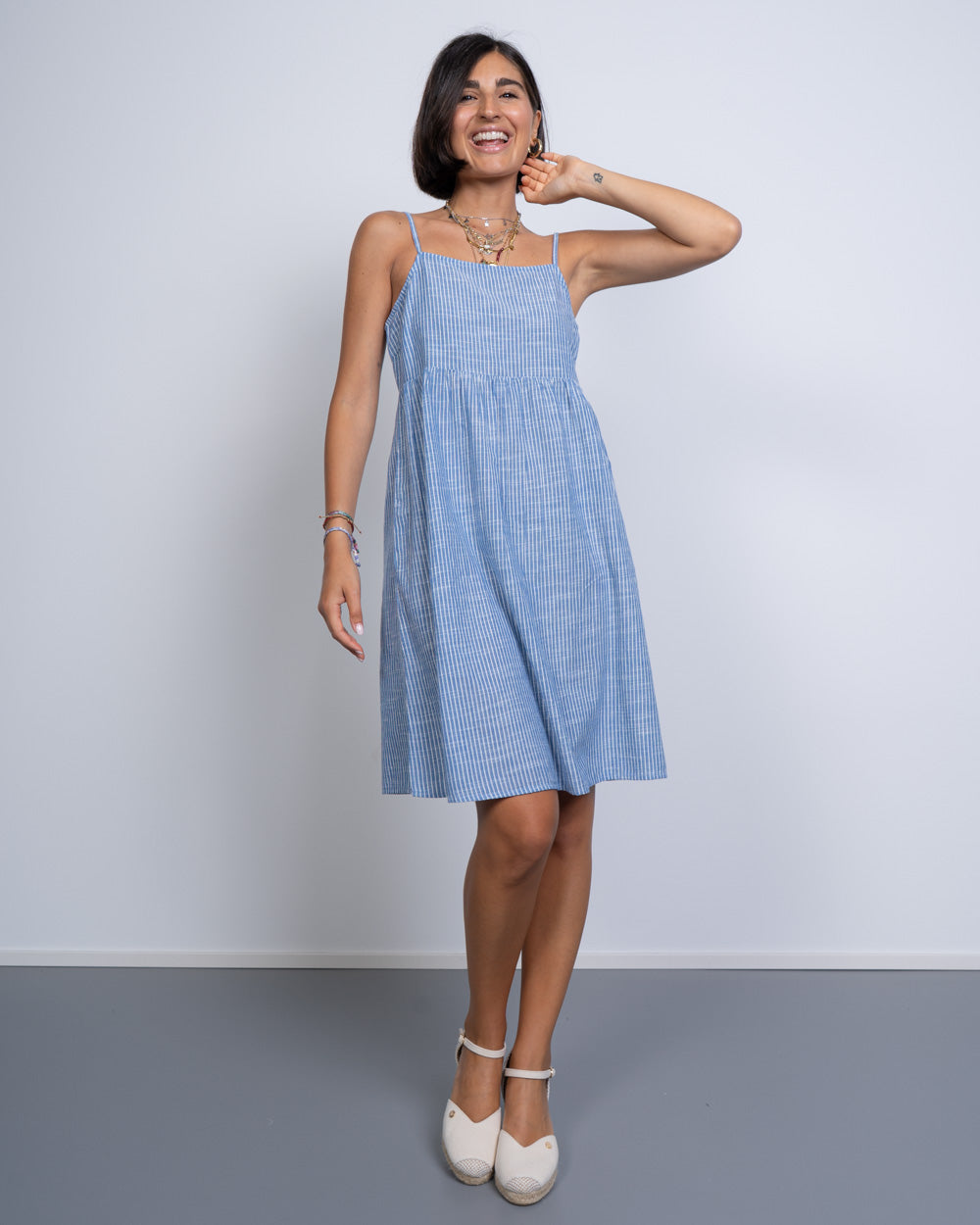 VESTITO APIA AZZURRO