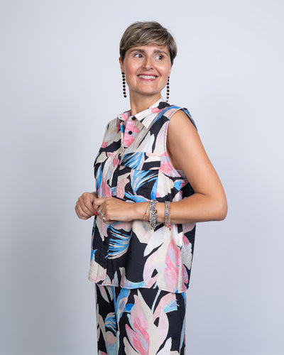 CAMICIA JOSIE LITTLE FIORI NERO