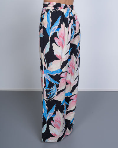 PANTALONE JOSIE FIORI NERO