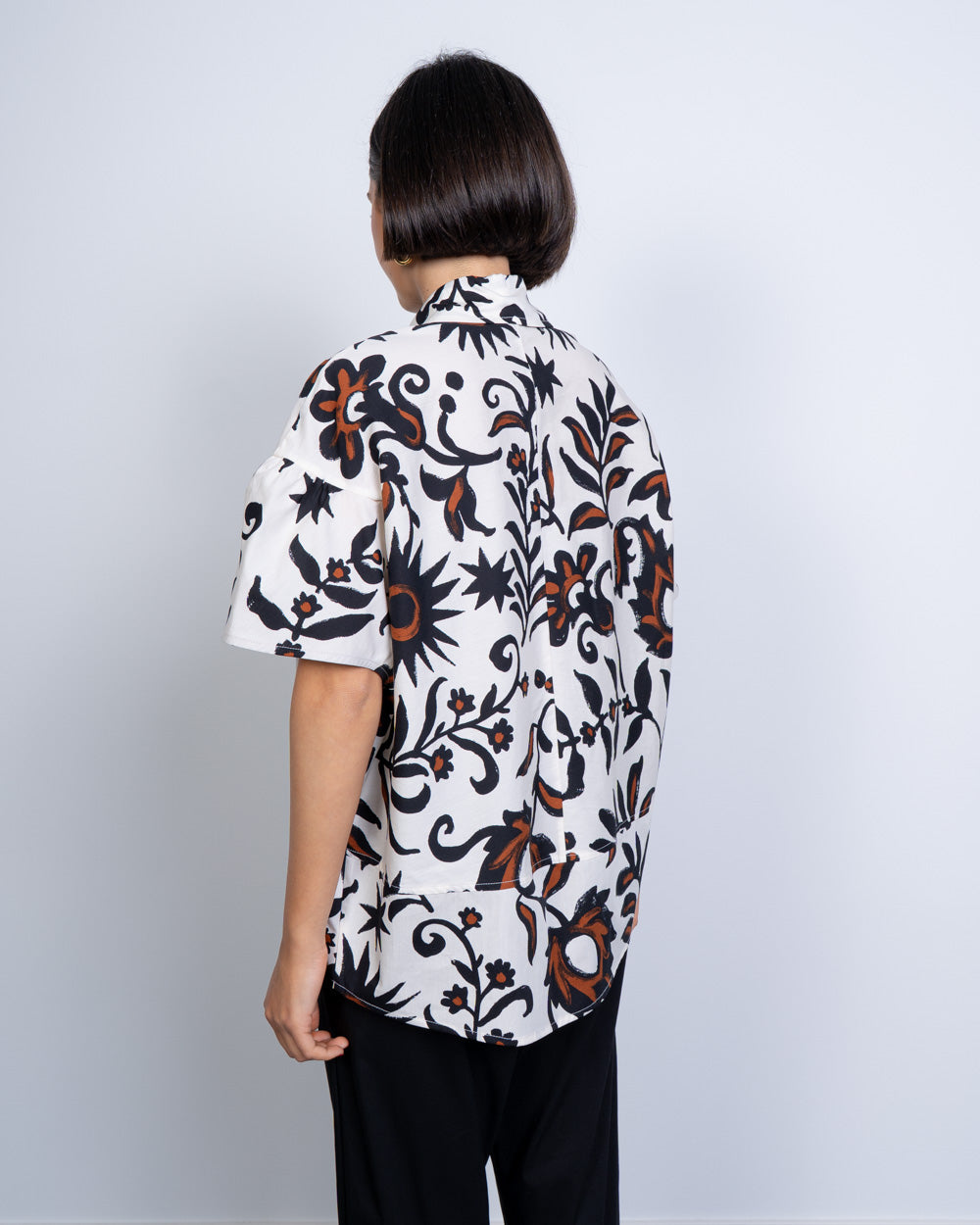 CAMICIA LETINA BIANCO/NERO