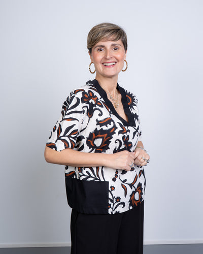 BLUSA VIORINA BIANCO/NERO
