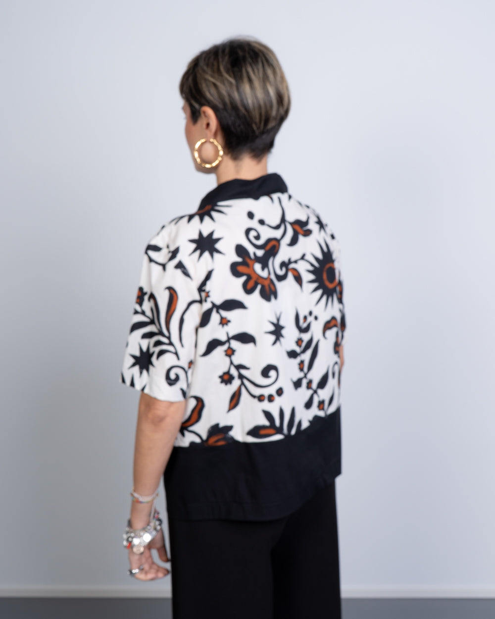 BLUSA VIORINA BIANCO/NERO