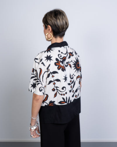 BLUSA VIORINA BIANCO/NERO