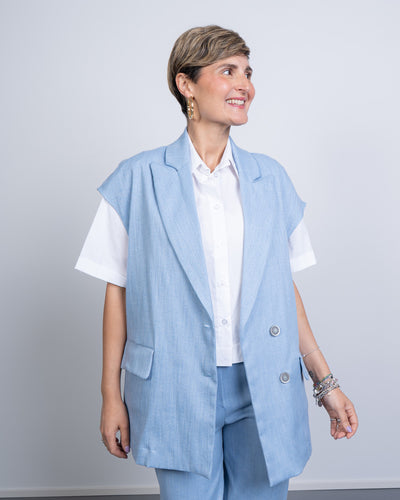 GILET SURINA CELESTE