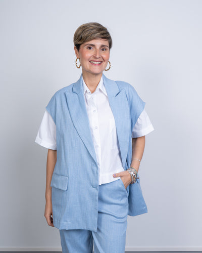 GILET SURINA CELESTE