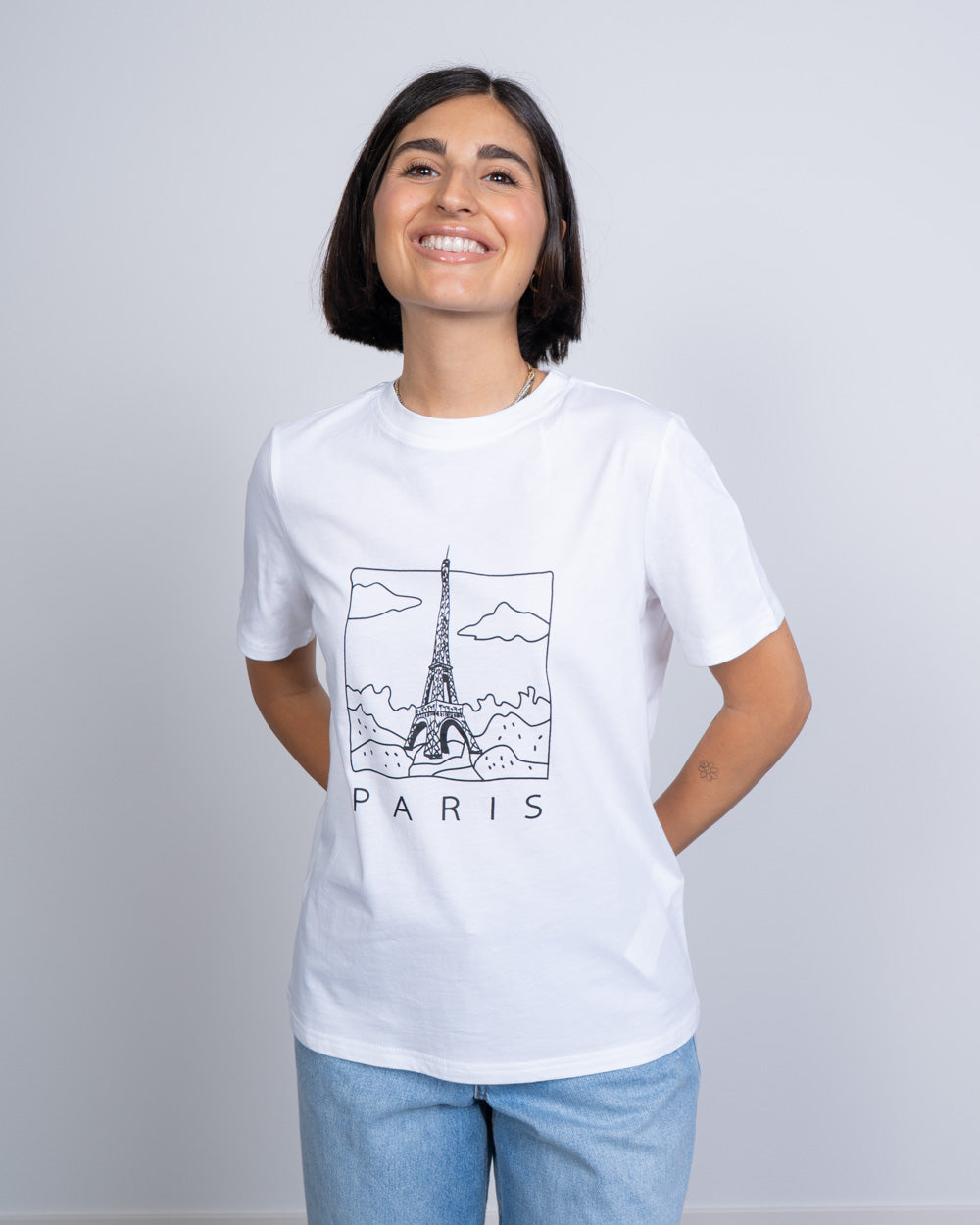 T-SHIRT MARIA BIANCO/NERO