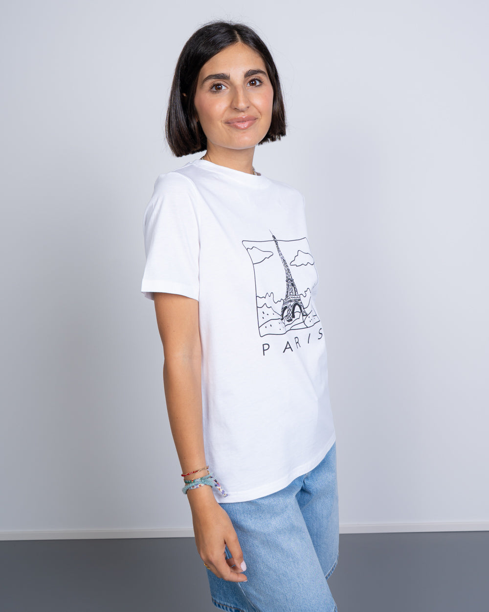 T-SHIRT MARIA BIANCO/NERO