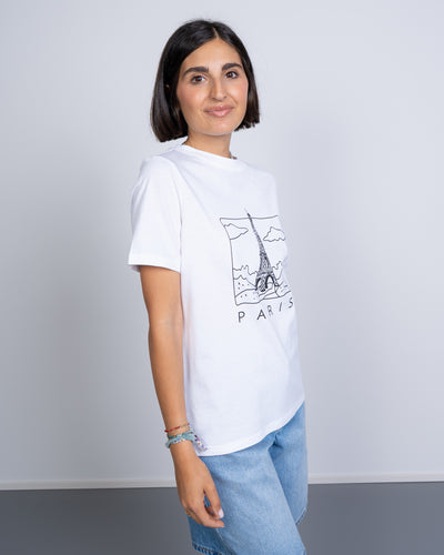 T-SHIRT MARIA BIANCO/NERO