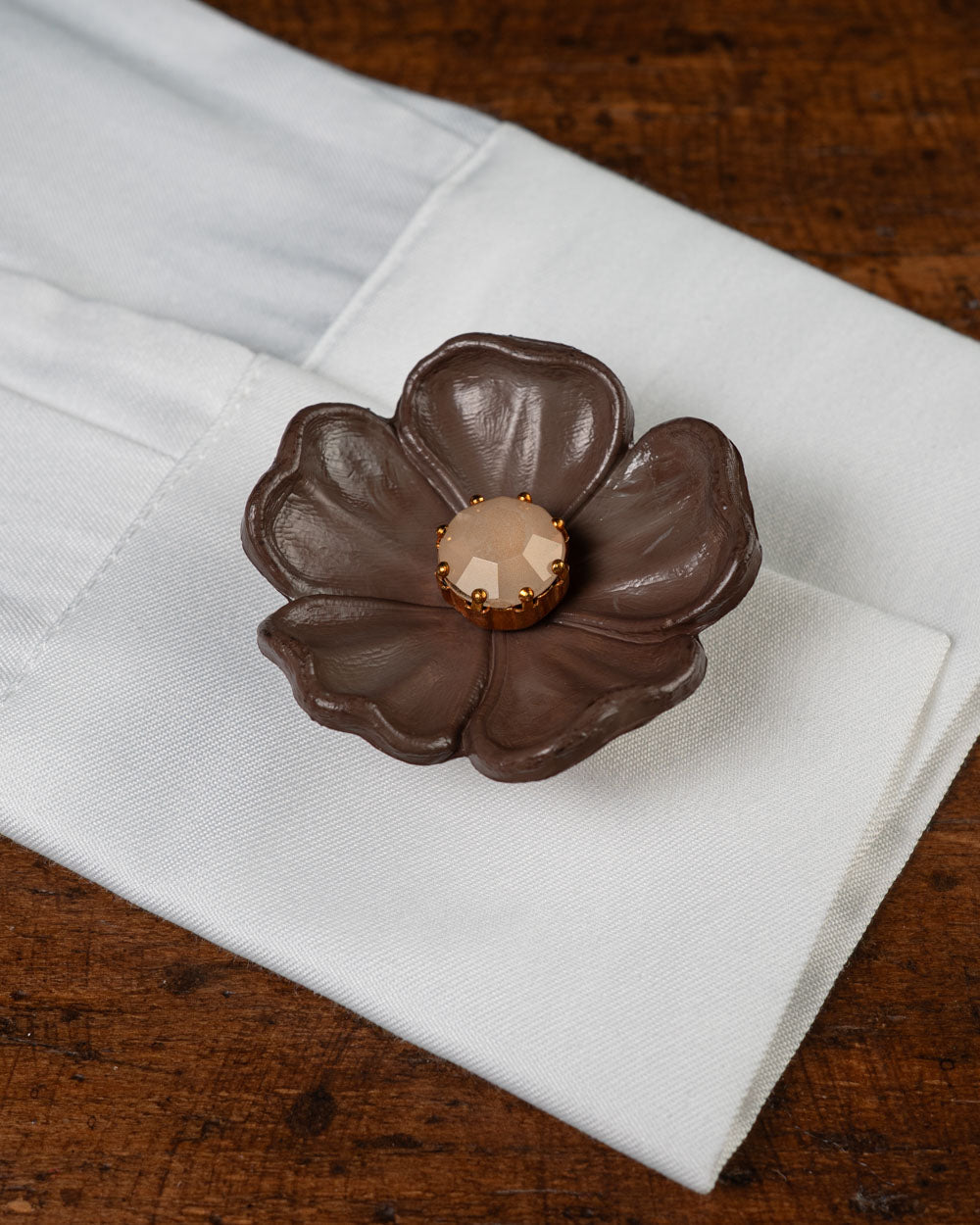 COPRI BOTTONE NARCISO CIOCCOLATO