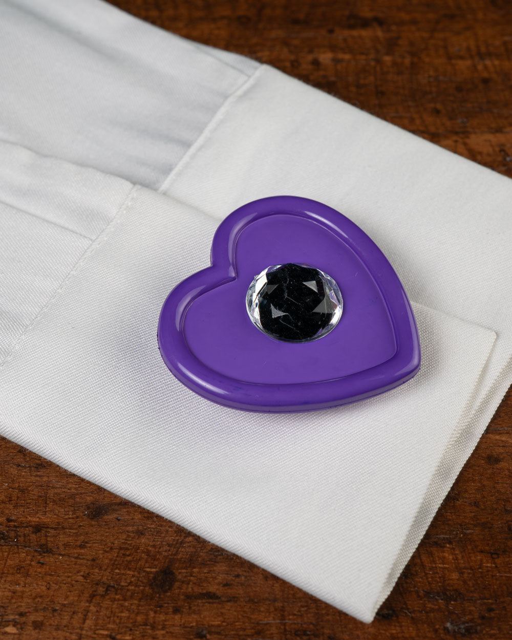 COPRI BOTTONE CUORE BIG VIOLA
