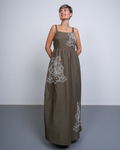 VESTITO CINDY VERDE MILITARE