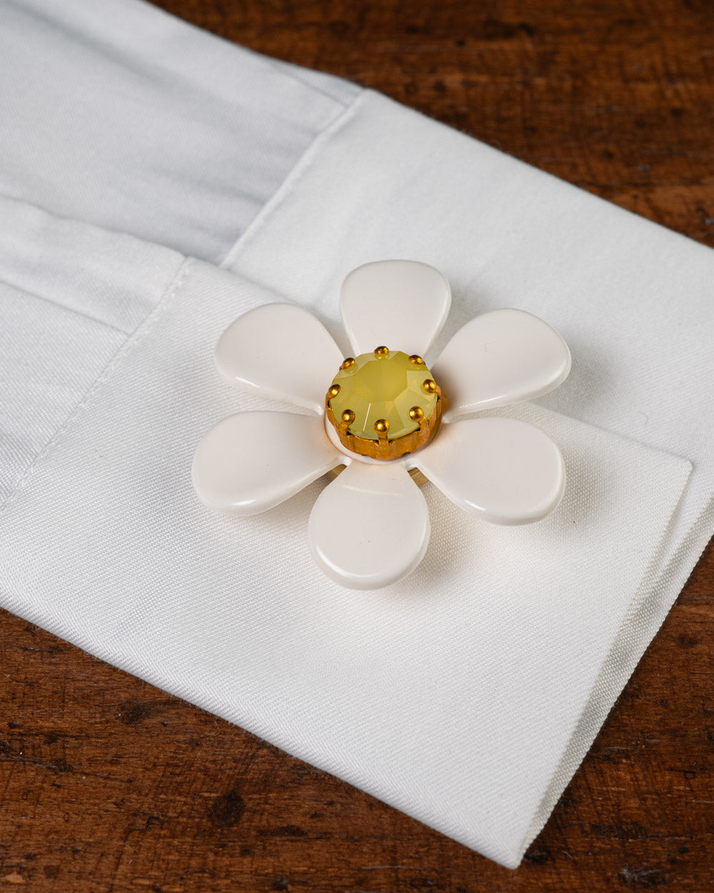 COPRI BOTTONE FLOWER BIANCO