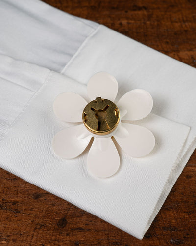 COPRI BOTTONE FLOWER BIANCO