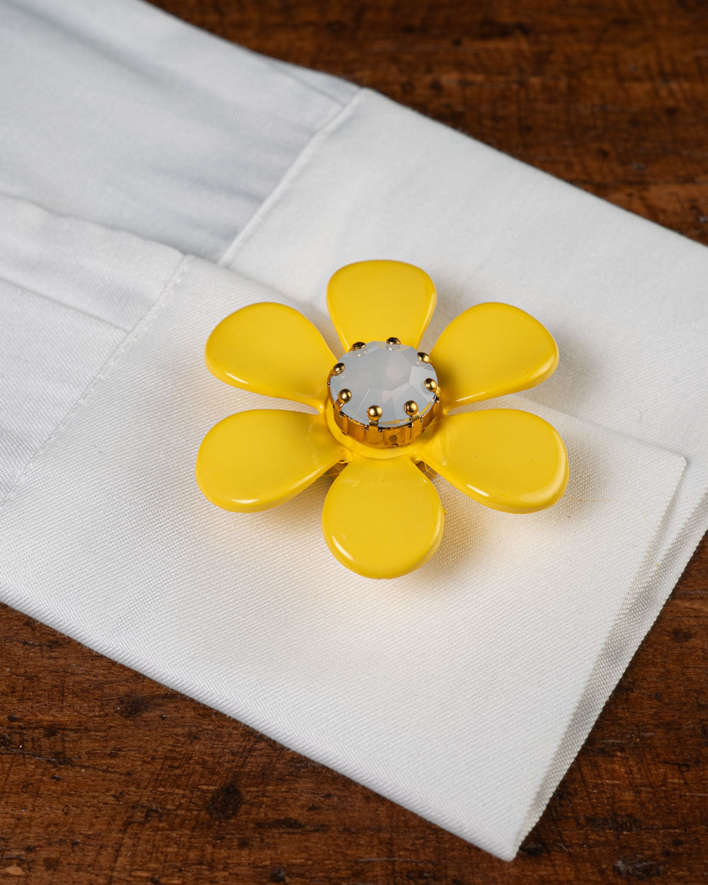COPRI BOTTONE FLOWER GIALLO