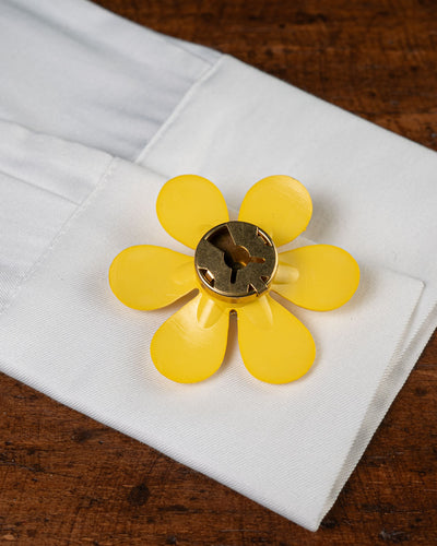 COPRI BOTTONE FLOWER GIALLO