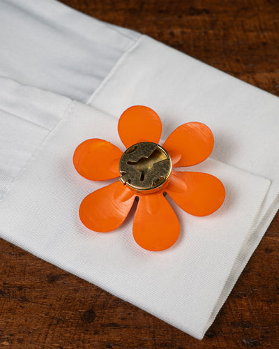 COPRI BOTTONE FLOWER ARANCIO