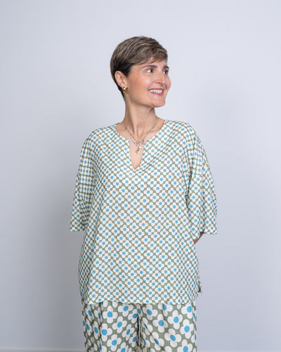 BLUSA ROSANNA MARGHERITA PICCOLA SALVIA