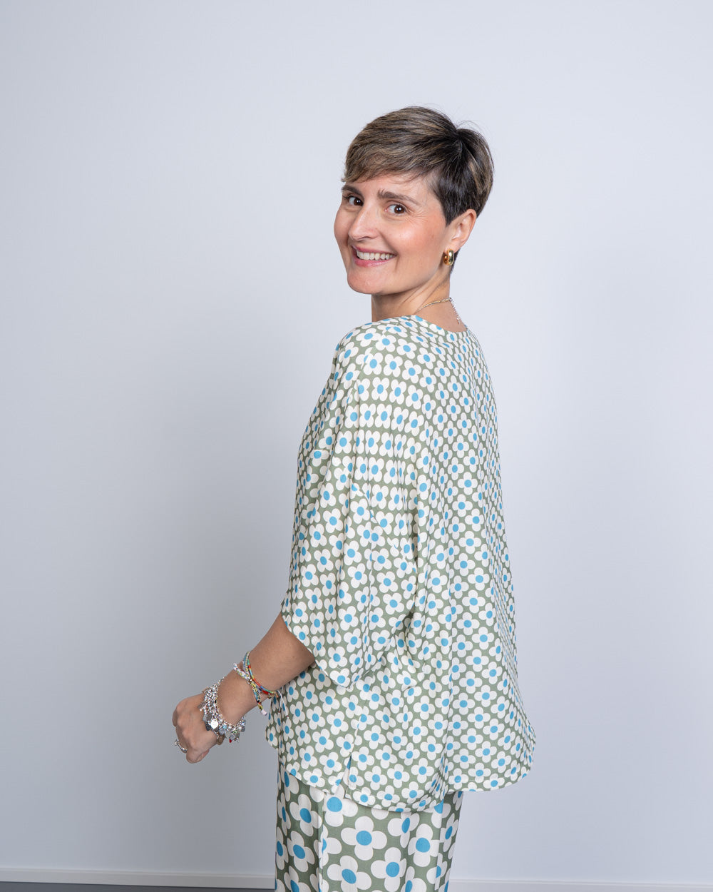 BLUSA ROSANNA MARGHERITA PICCOLA SALVIA