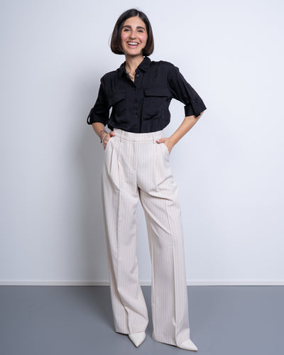 PANTALONE STAR PANNA/NERO