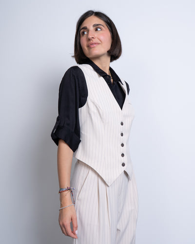 GILET STAR PANNA/NERO