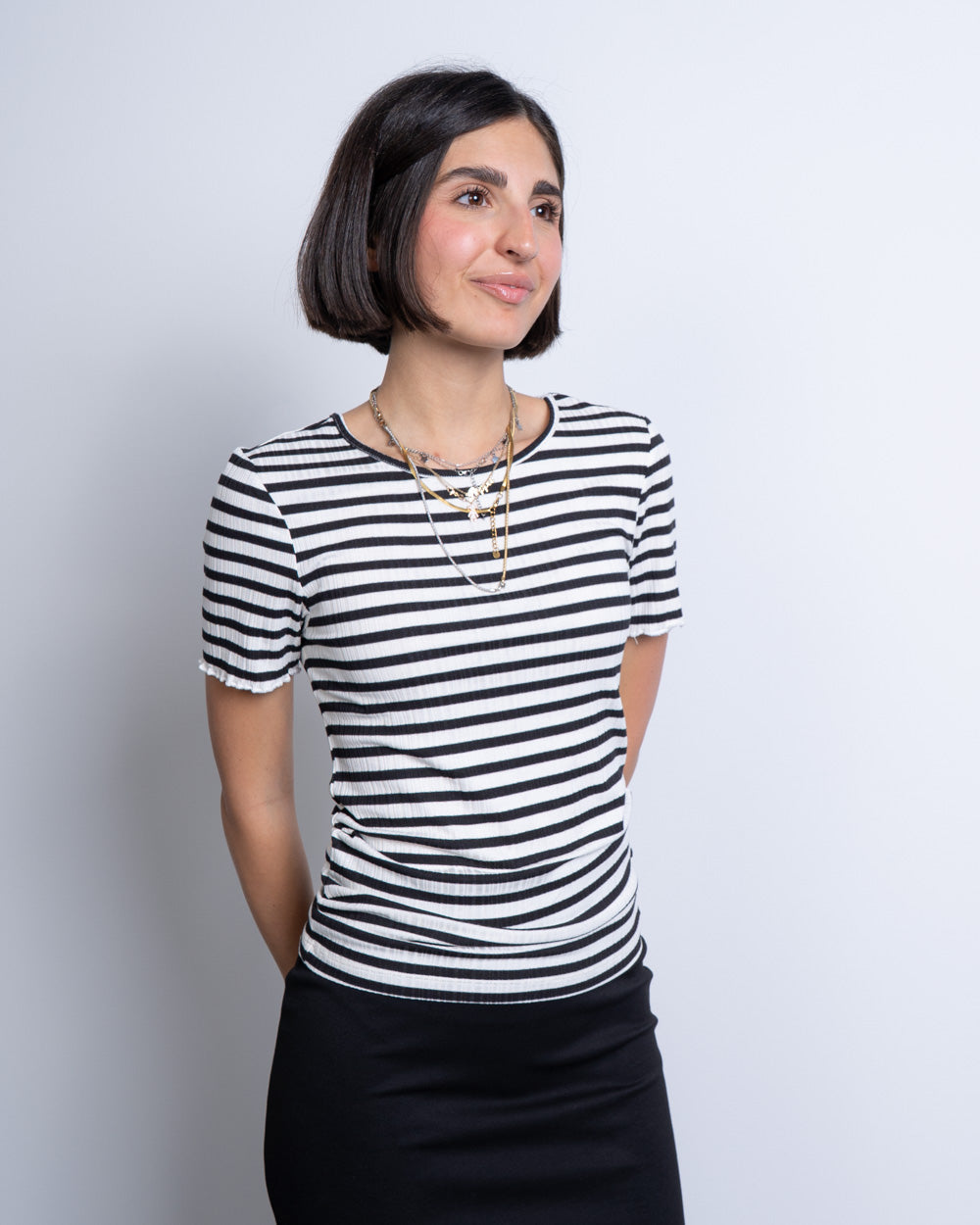 T-SHIRT CELLA SS NERO