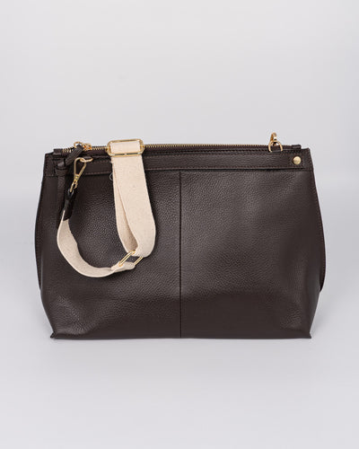 BORSA SOFY PELLE TESTA DI MORO